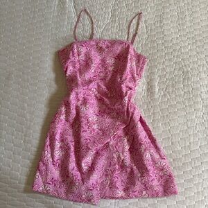 Zara Pink Floral Mini Dress